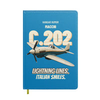 Thumbnail for Macchi C.202 Folgore - Lightning lines. Italian smiles. design on turquoise notebook