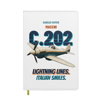 Thumbnail for Macchi C.202 Folgore - Lightning lines. Italian smiles. design on white notebook