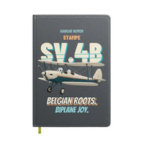Thumbnail for Stampe SV.4B - Belgian roots. Biplane joy. design on gray notebook