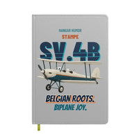 Thumbnail for Stampe SV.4B - Belgian roots. Biplane joy. design on light gray notebook