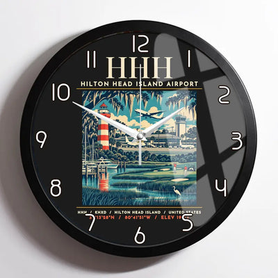 HHH - Poster - Wall Clock Framed - Black
