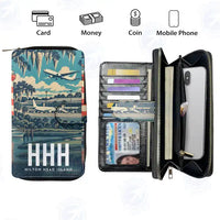 Thumbnail for Hilton Head Island Airport (HHH) Leather Wallets - Zip Long Wallet - Scene