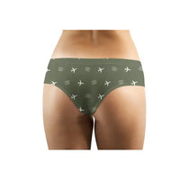 Thumbnail for Range Regional Airport (HIB) Women Panties - Pattern - Green Army - Back