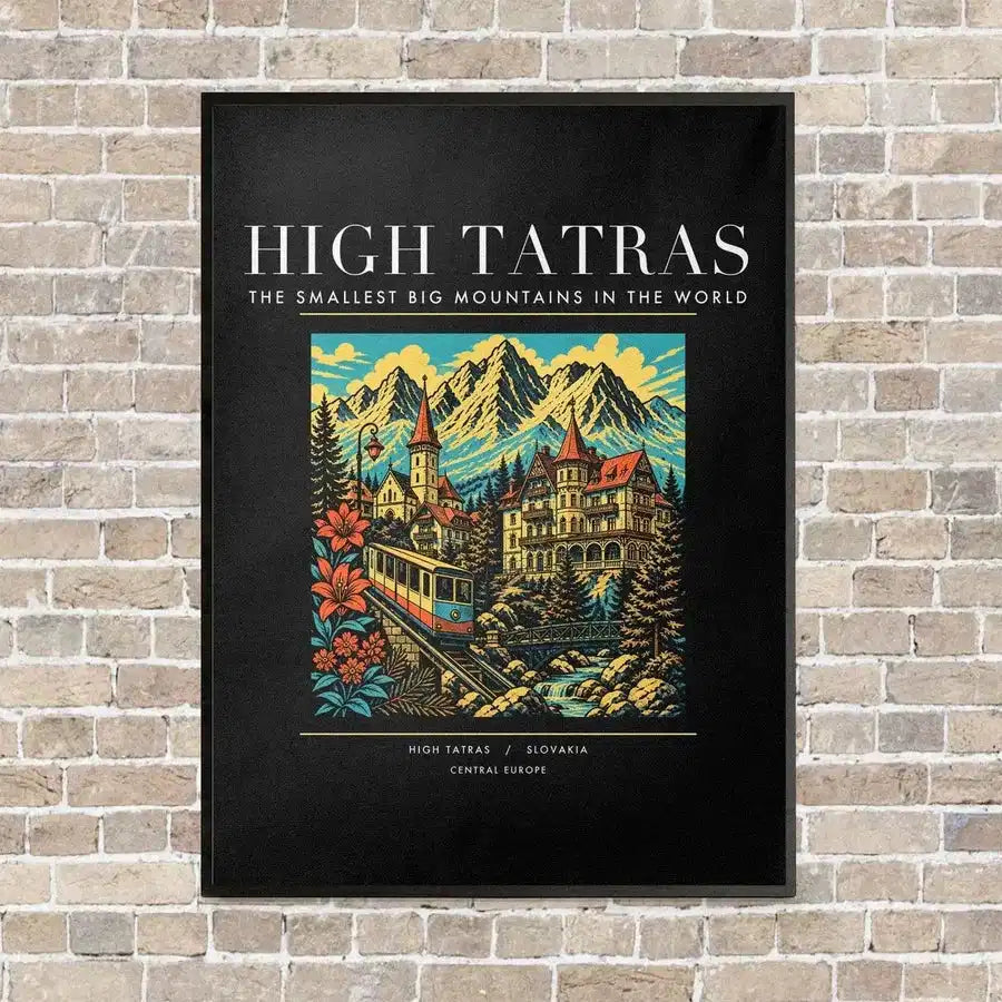 HIGH TATRAS - Poster - Canvas Framed - Black