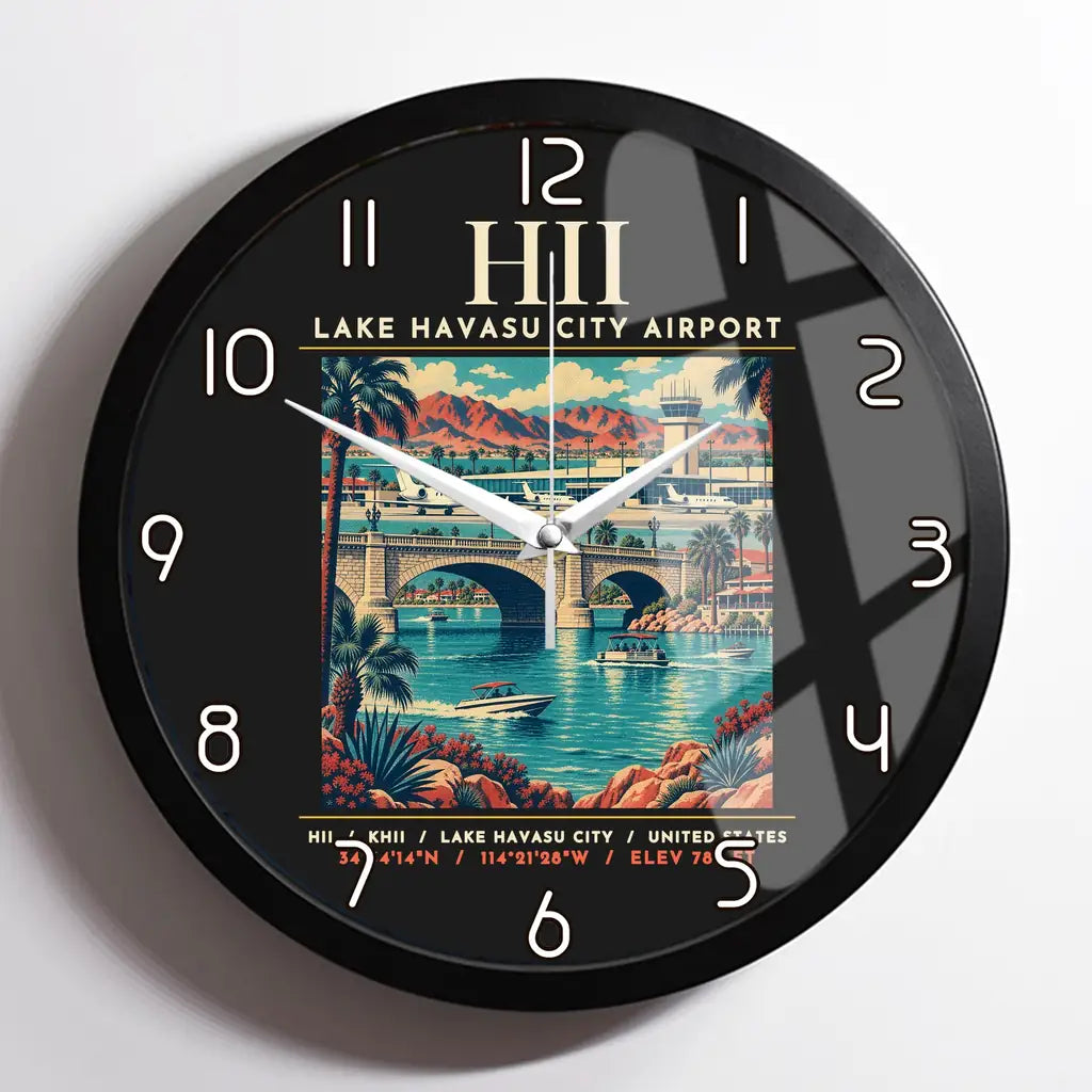 HII - Poster - Wall Clock Framed - Black