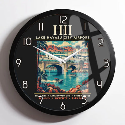 HII - Poster - Wall Clock Framed - Black