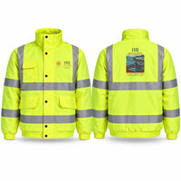 Thumbnail for Hiroshima Airport (HIJ) Reflective Winter Jackets - Poster - Fluorescent Yellow