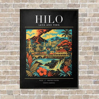 Thumbnail for HILO - Poster - Canvas Framed - Black