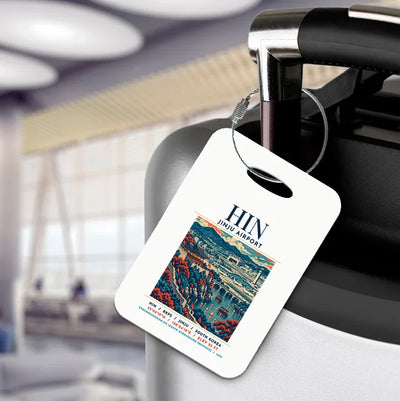 HIN - Poster - Luggage Tag - White
