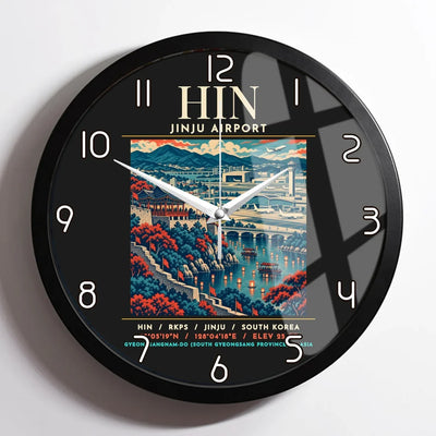 HIN - Poster - Wall Clock Framed - Black
