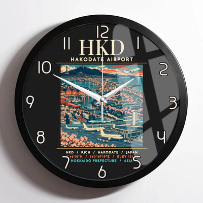 HKD - Poster - Wall Clock Framed - Black