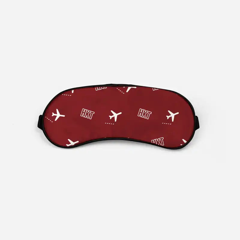 Phuket International Airport (HKT) Sleep Masks - Sleep Mask - Pattern - Dark Red