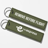 Thumbnail for HK Express Airlines Crew & Staff Tag Key Chains - Green Army - Remove Before Flight