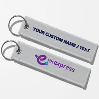Thumbnail for HK Express Airlines Crew & Staff Tag Key Chains - Light Gray - Personalized