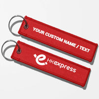 Thumbnail for HK Express Airlines Crew & Staff Tag Key Chains - Red - Personalized