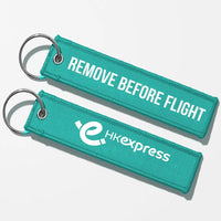 Thumbnail for HK Express Airlines Crew & Staff Tag Key Chains - Turquoise - Remove Before Flight