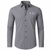 Thumbnail for Helena Regional Airport (HLN) Shirts - Long Sleeve Shirt - Front - Gray