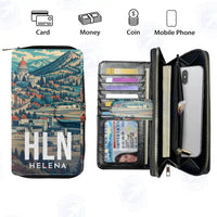 Thumbnail for Helena Regional Airport (HLN) Leather Wallets - Zip Long Wallet - Scene