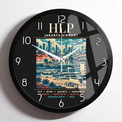 HLP - Poster - Wall Clock Framed - Black