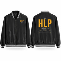 Thumbnail for Halim Perdanakusuma International Airport (HLP) Stylish Jackets - Baseball Collar - Tag - Black