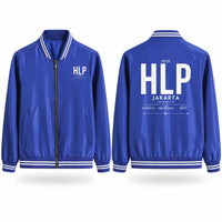 Thumbnail for Halim Perdanakusuma International Airport (HLP) Stylish Jackets - Baseball Collar - Tag - Royal Blue