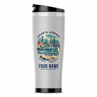 Thumbnail for Halim Perdanakusuma International Airport (HLP) Travel Mugs - Badge + Name - Stainless Steel (No Holder) - Light Gray