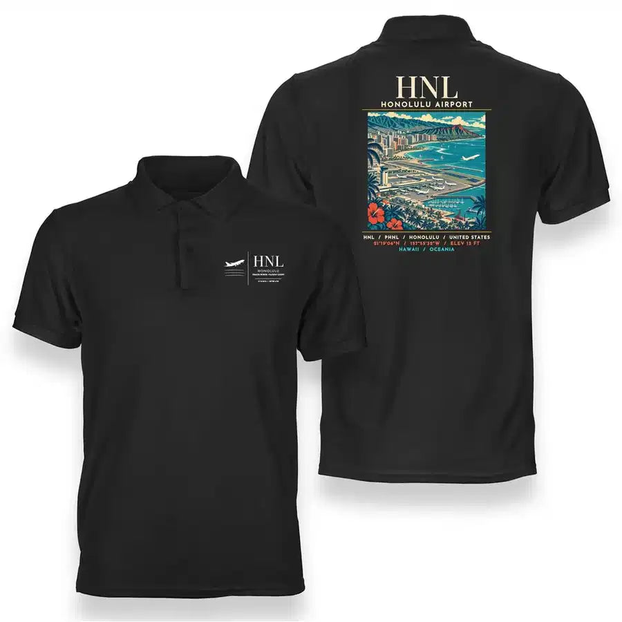 HNL - Poster - Double-Side Polo - Black
