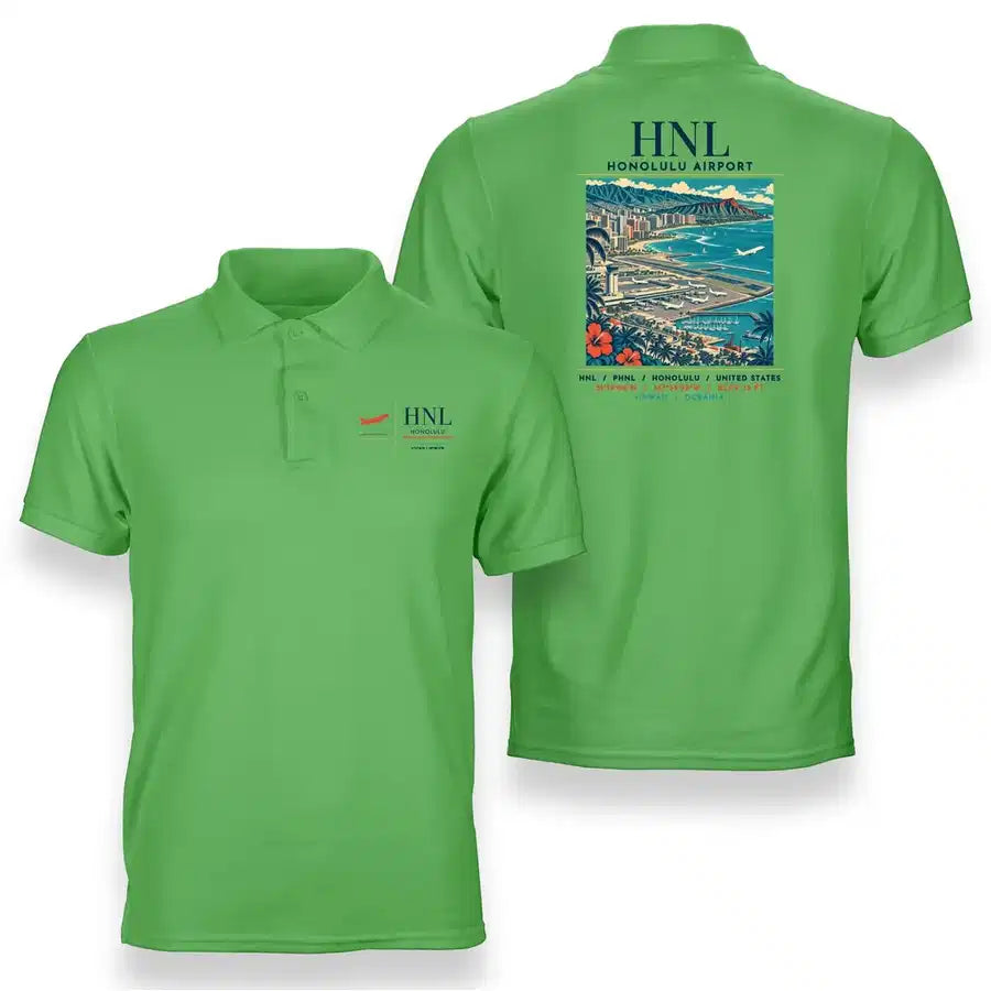 HNL - Poster - Double-Side Polo - Light Green