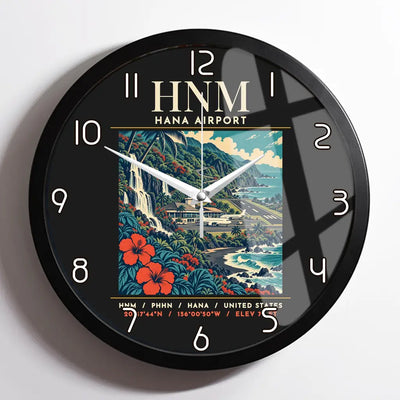 HNM - Poster - Wall Clock Framed - Black