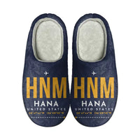 Thumbnail for Hana Airport (HNM) Slippers & Flip Flops - Slippers - Cotton - Code - Same - Navy Blue
