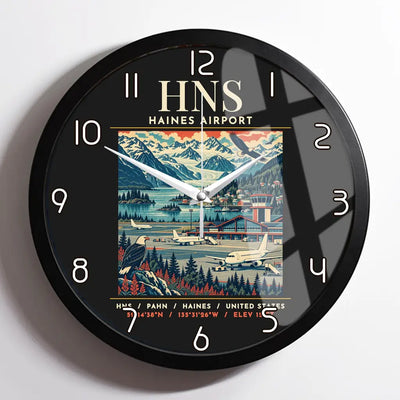 HNS - Poster - Wall Clock Framed - Black
