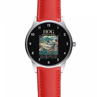 Thumbnail for Frank País Airport (HOG) Aviator Watches - Poster - Leather Strap - Red Leather Strap
