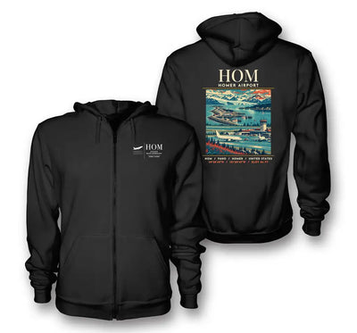 HOM - Poster - Zipped Hoodie - Black