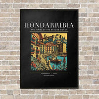 Thumbnail for HONDARRIBIA - Poster - Canvas Framed - Black