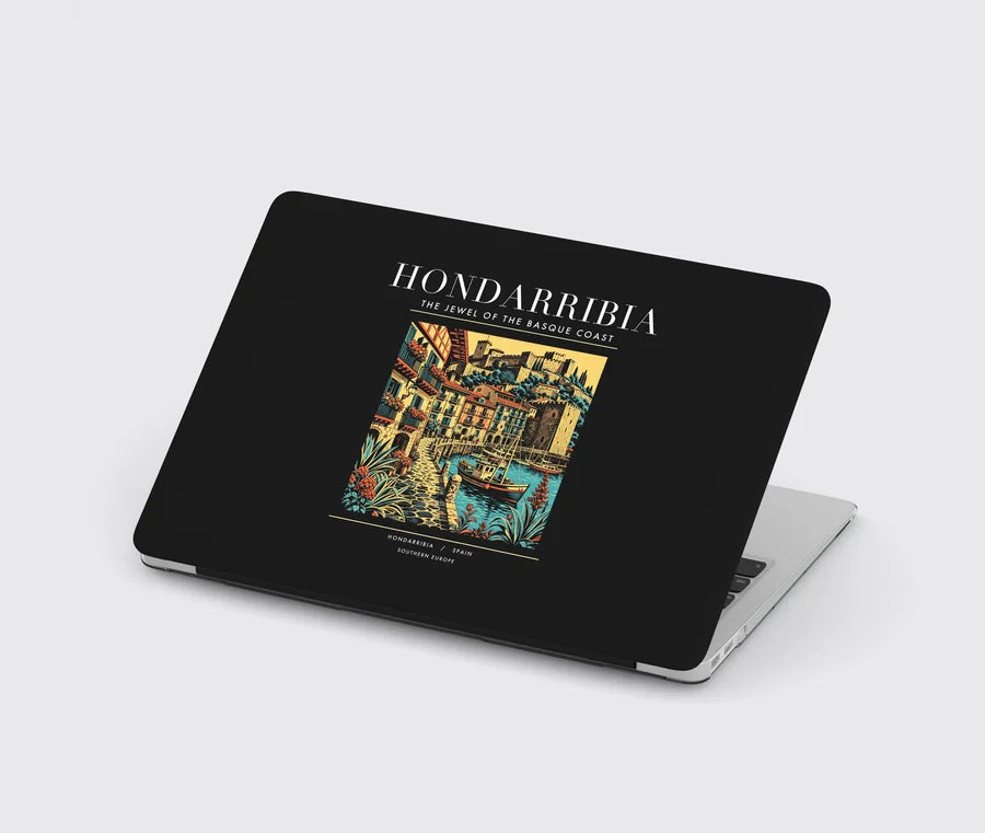 HONDARRIBIA - Poster - MacBook Case - Black