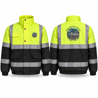 Thumbnail for Westchester County Airport (HPN) Reflective Winter Jackets - Badge - Fluorescent Yellow & Navy