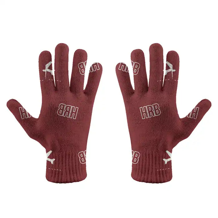 Harbin Taiping International Airport (HRB) Gloves - Gloves - Full - Pattern - Dark Red