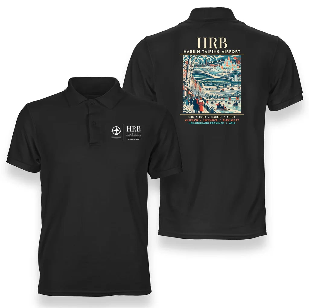 HRB - Poster - Double-Side Polo - Black