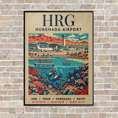 HRG - Poster - Canvas Framed - Beige