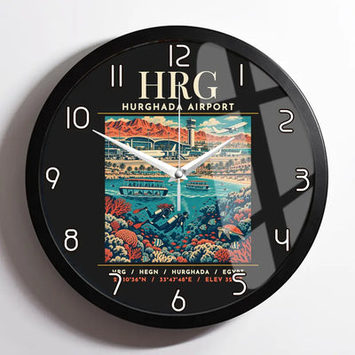 HRG - Poster - Wall Clock Framed - Black