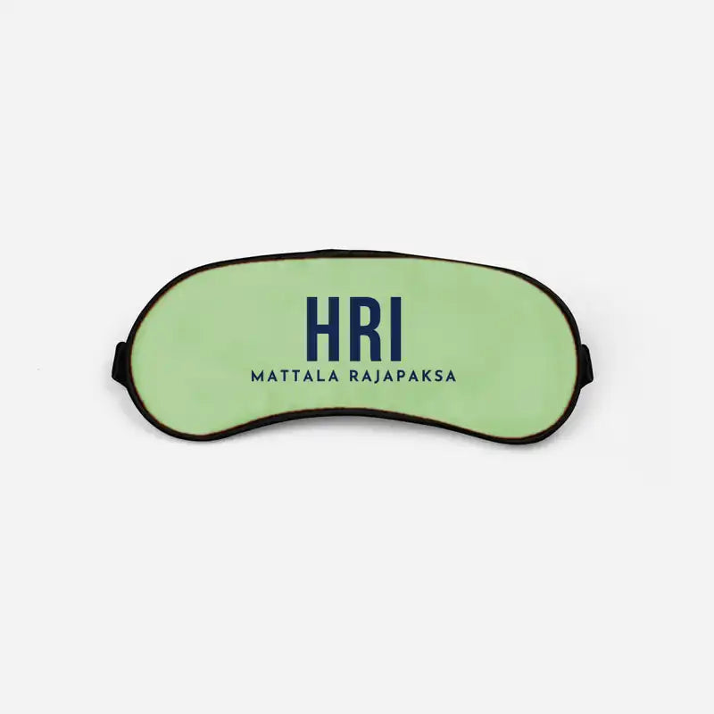 Mattala Rajapaksa International Airport (HRI) Sleep Masks - Sleep Mask - Code - Light Green
