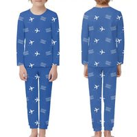 Thumbnail for Kharkiv International Airport (HRK) Pajamas - Children Pajamas - Blue
