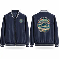 Thumbnail for Kharkiv International Airport (HRK) Stylish Jackets - Baseball Collar - Badge - Navy Blue