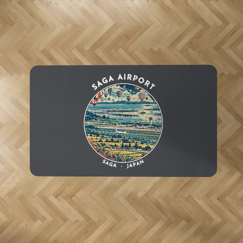 Saga Airport (HSG) Carpets - Carpet Rectangle - Badge - Dark Gray V2