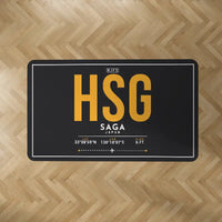 Thumbnail for Saga Airport (HSG) Carpets - Carpet Rectangle - ID Tag - Black V2