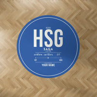Thumbnail for Saga Airport (HSG) Carpets - Carpet Round - ID Tag + Name - Blue V2