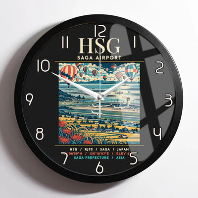HSG - Poster - Wall Clock Framed - Black