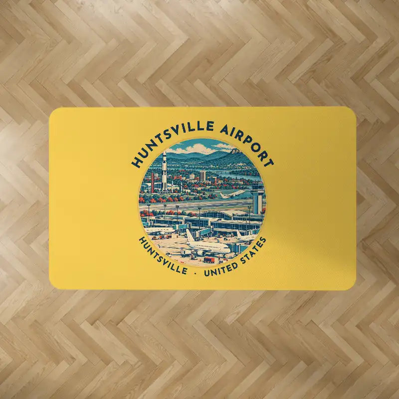 Huntsville International Airport (HSV) Carpets - Carpet Rectangle - Badge - Yellow V2