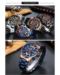 Thumbnail for Fashion Multifunctional Quartz Watch for Men  Luminous Luxury Stainless