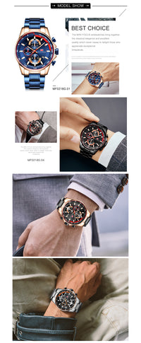 Thumbnail for Fashion Multifunctional Quartz Watch for Men  Luminous Luxury Stainless